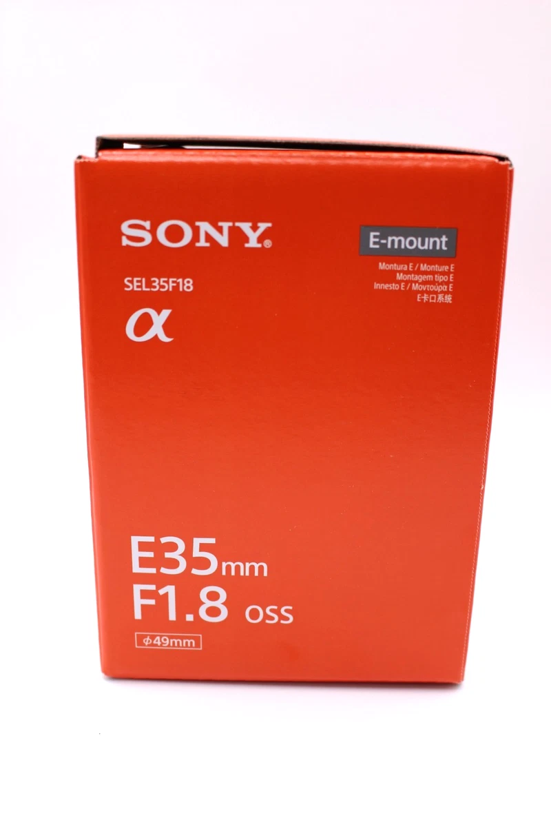 Lente de cámara SONY SEL35F18 35mm F1.8 OSS para montura E ‎10.41 x 9.91 x...