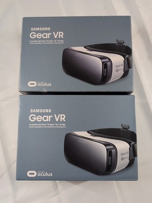 Samsung Gear VR Black White Oculus Virtual Reality Smartphone Headset Lot of 2