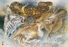 APPLEONE 30-Piece Jigsaw Puzzle Easy Puzzle Four Gods of Fortune Large Pieces