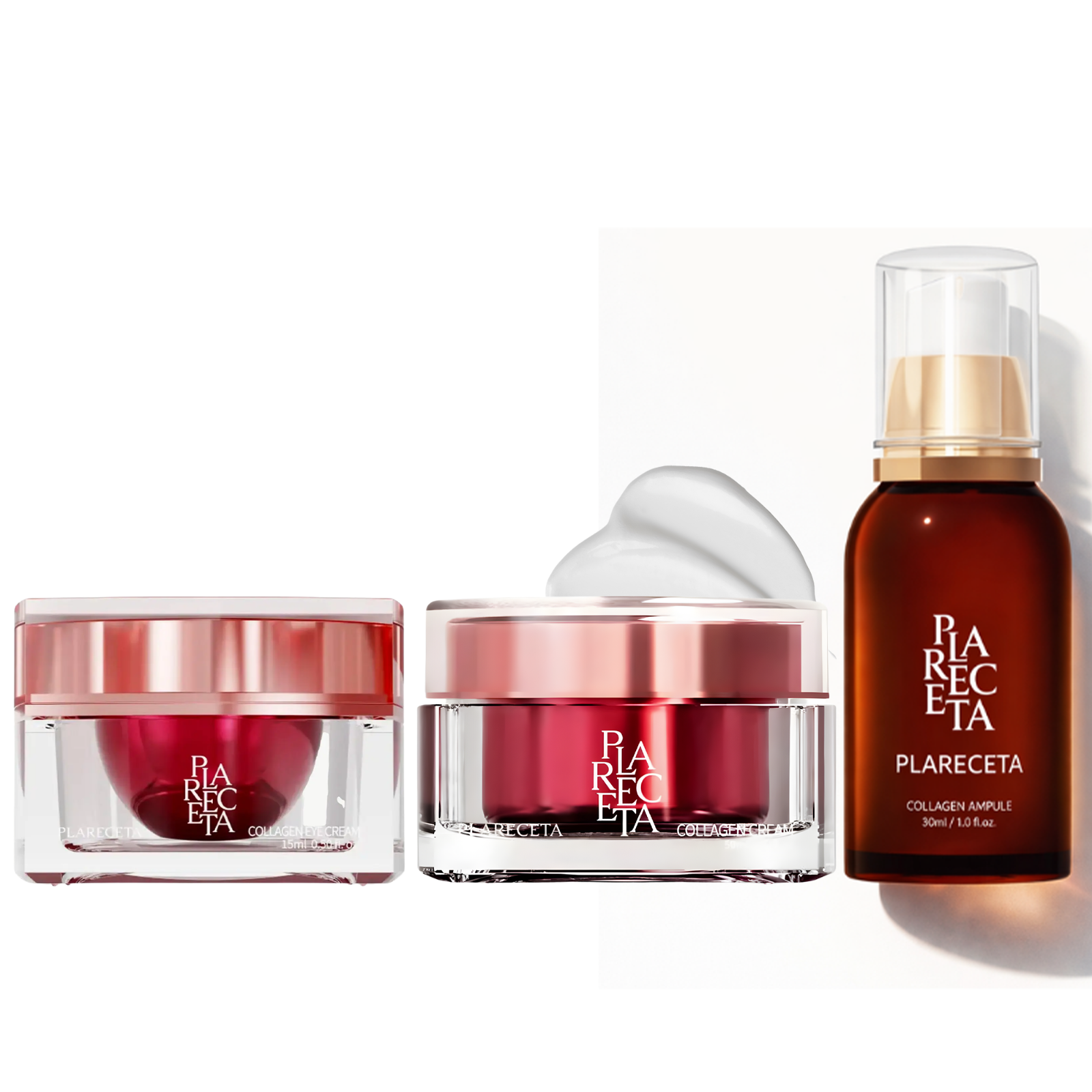 PlaReceta Collagen Face & Eye Cream Set + Serum – Hydrate, Lift & Anti-Age