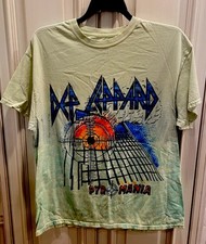 Urban Outfitters Def Leppard Pyromania T-shirt Dress Green Multi Small Medium