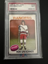 1975 O-Pee-Chee Ron Greschner #146 Rookie RC  PSA 7 