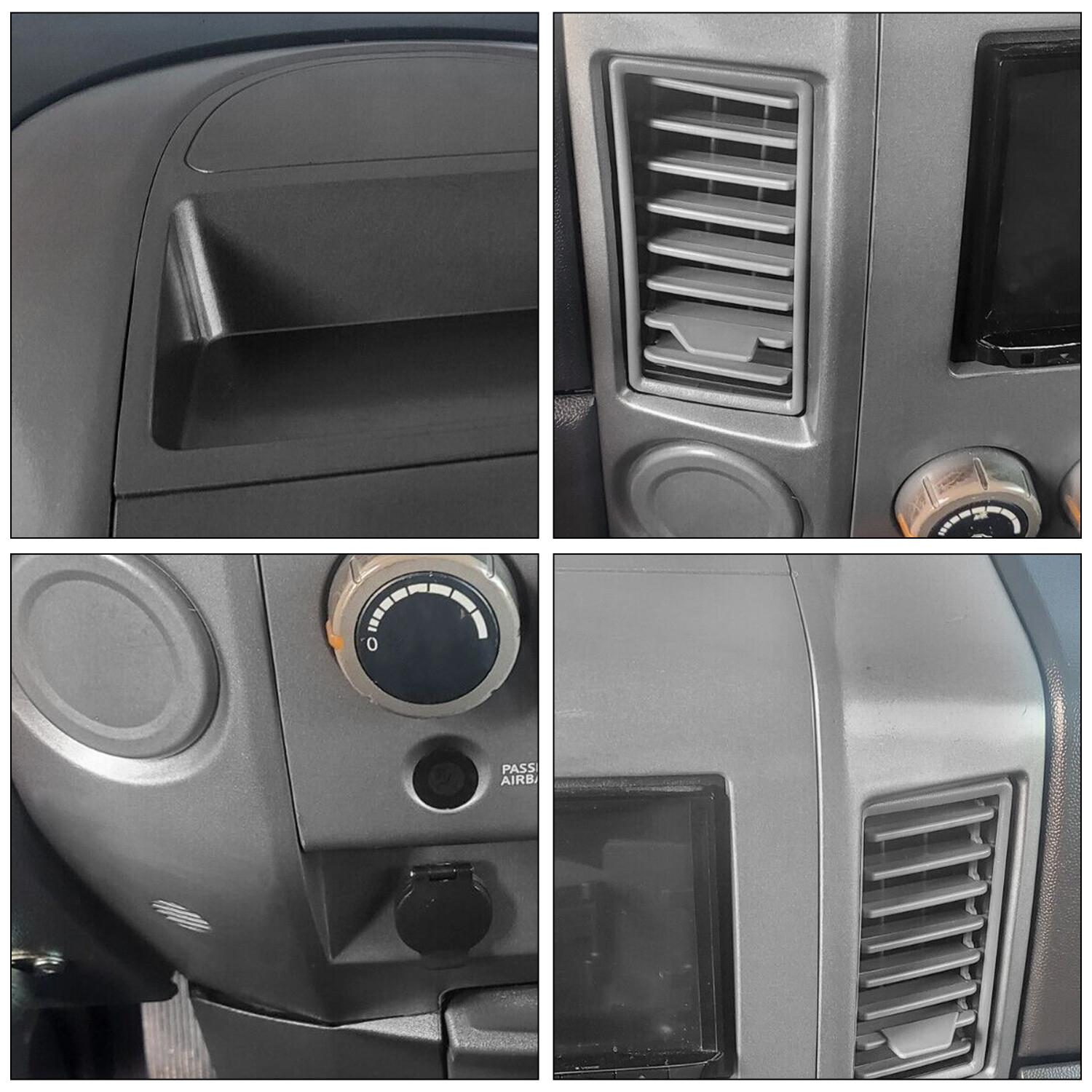 Gray Textured Dash Panel Cover Trim For 2004-2006 Nissan Titan & Armada (Front)