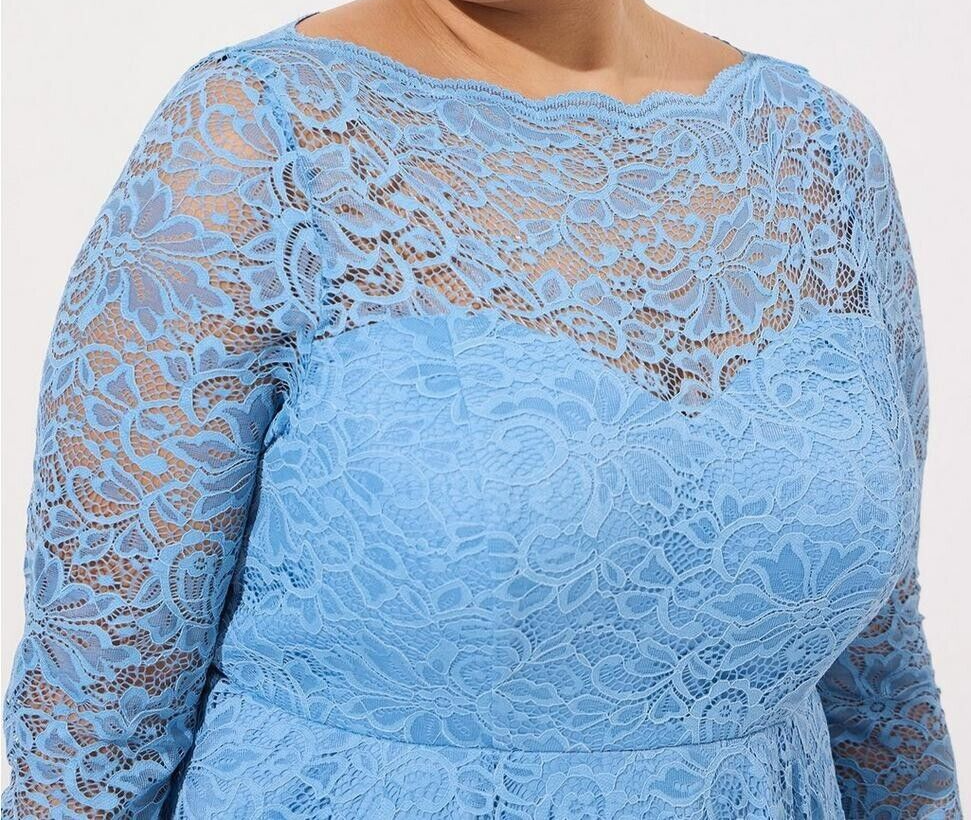 Torrid Midi Lace Illusion Dress Blissful Blue Plus Size 14 14X E00991 | eBay