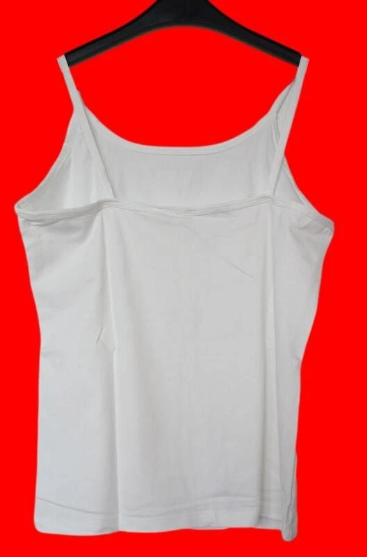 NEU Übergröße 2 Stück Damen Stretch Unterhemden Tops weiß atmungsaktiv Gr. 48/50 - Bild 2 von 2