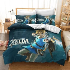 Legend of Zelda Duvet Cover Pillowcase Bedding Set Bedclothes Quilt Cover anime