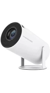 Mini Projecteur 4K 1080P Support, Projecteur portable Wifi6 BT 5.0 Android 11, Sma