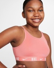Nike Trophy Big Girls Sports Bra Dri-Fit Training Light Support Pink Size XL  