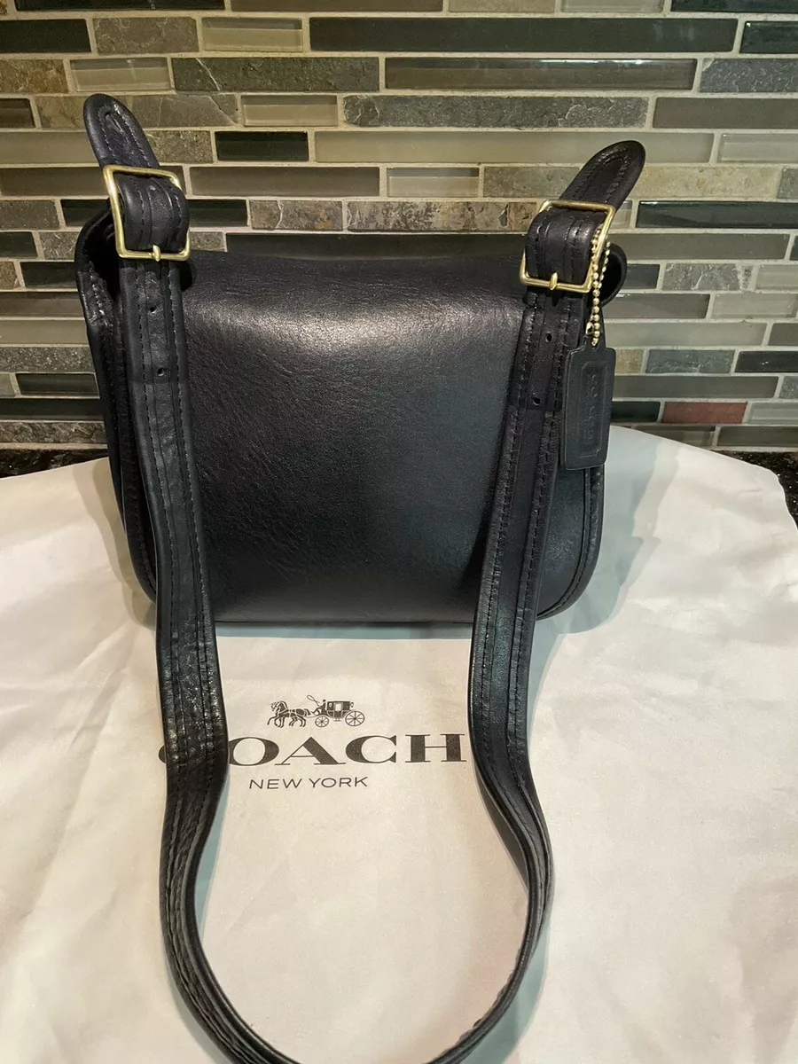 Coach Vintage Bonnie Cashin Pre Creed Classic Pouch Shoulder Bag Navy Blue  9170