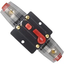 50 Amp In-Line DC Circuit Breaker Solar/Audio/Car/RV 50A/50AMP Fuse 12V/24V