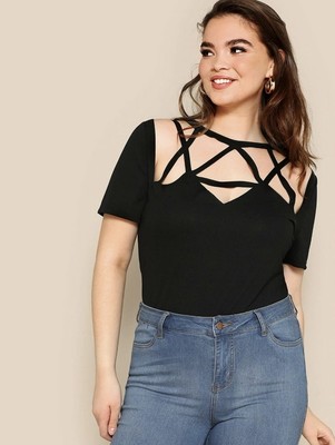 sexy black plus size shirts