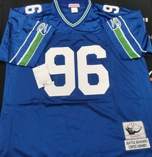 Vintage Cortez Kennedy #96 Seahawks Throwback Royal Stitched Jersey