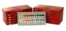 Lot of 60 Paint Sets - Twelve 12ml Tubes of Acrylic Paint Rainbow Pigments
