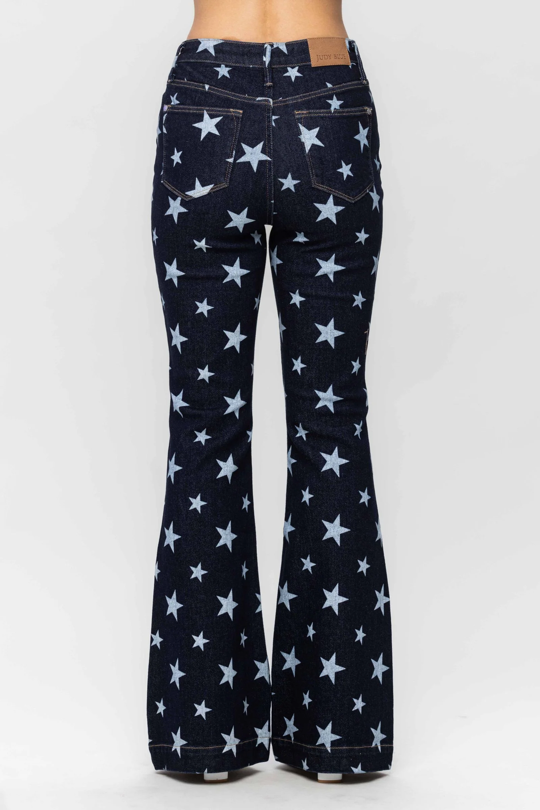 Judy Blue High Waist All Over Star Print Rinse Wash Flare Denim 88662 ...
