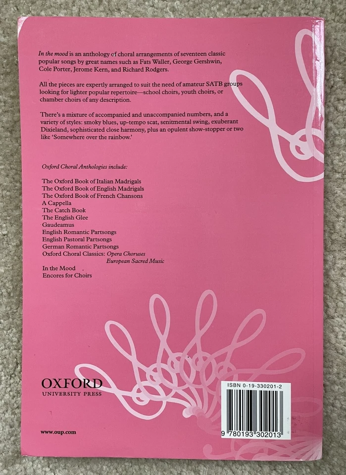 In the Mood: 17 Choral Arrangements of Classic Popular Songs Music Oxford Press - Imagem 3 de 3