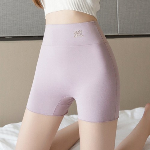 Lote de calzoncillos boxer elásticos sin costuras cintura alta ropa interior lisa para mujeres y damas - Imagen 7 de 16
