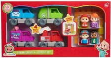 CoComelon Deluxe Build A Vehicle Set JJ TomTom YoYo Cody 4 Trucks PreSchool NEW