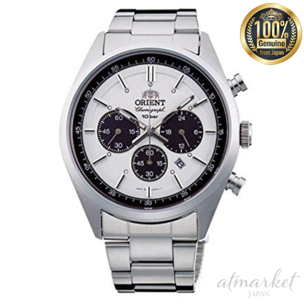 ORIENT Watch WV0041TX SOLAR PANDA milky white Men s 70 s neo