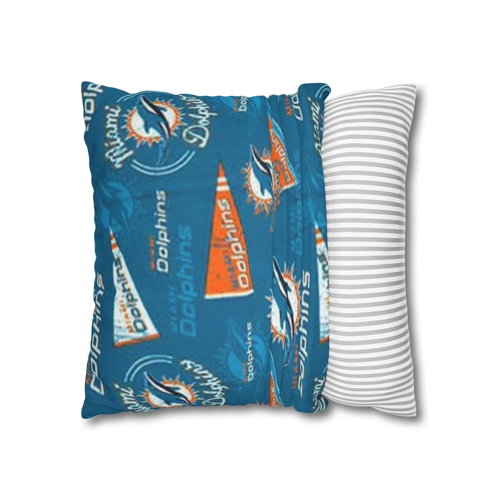 Miami Dolphins Spun Square Pillowcase