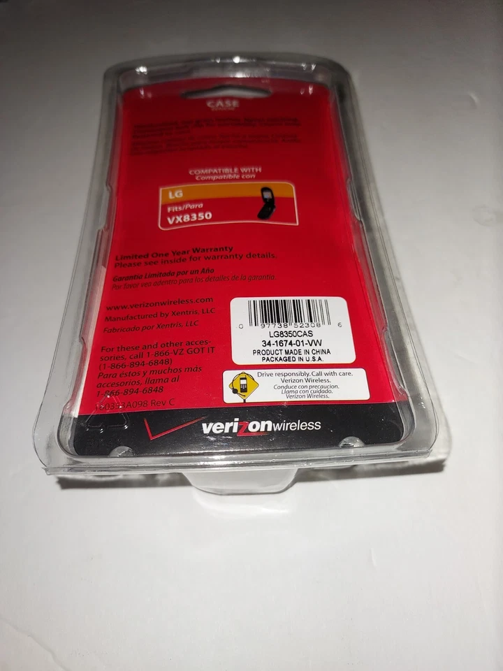 Funda Verizon Wireless LG VX8350 Cuero Negro NUEVA Foto 2 de 2