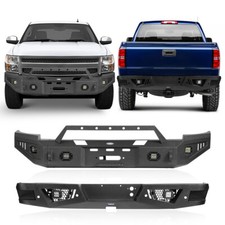 Steel Front Winch Bumper Rear Bumpers Combo For Chevy Silverado 1500 07-13