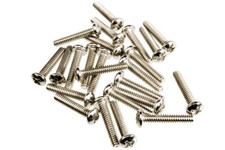 24 Pack Pickup/Switch Screws Nickel, fits Fender Strat