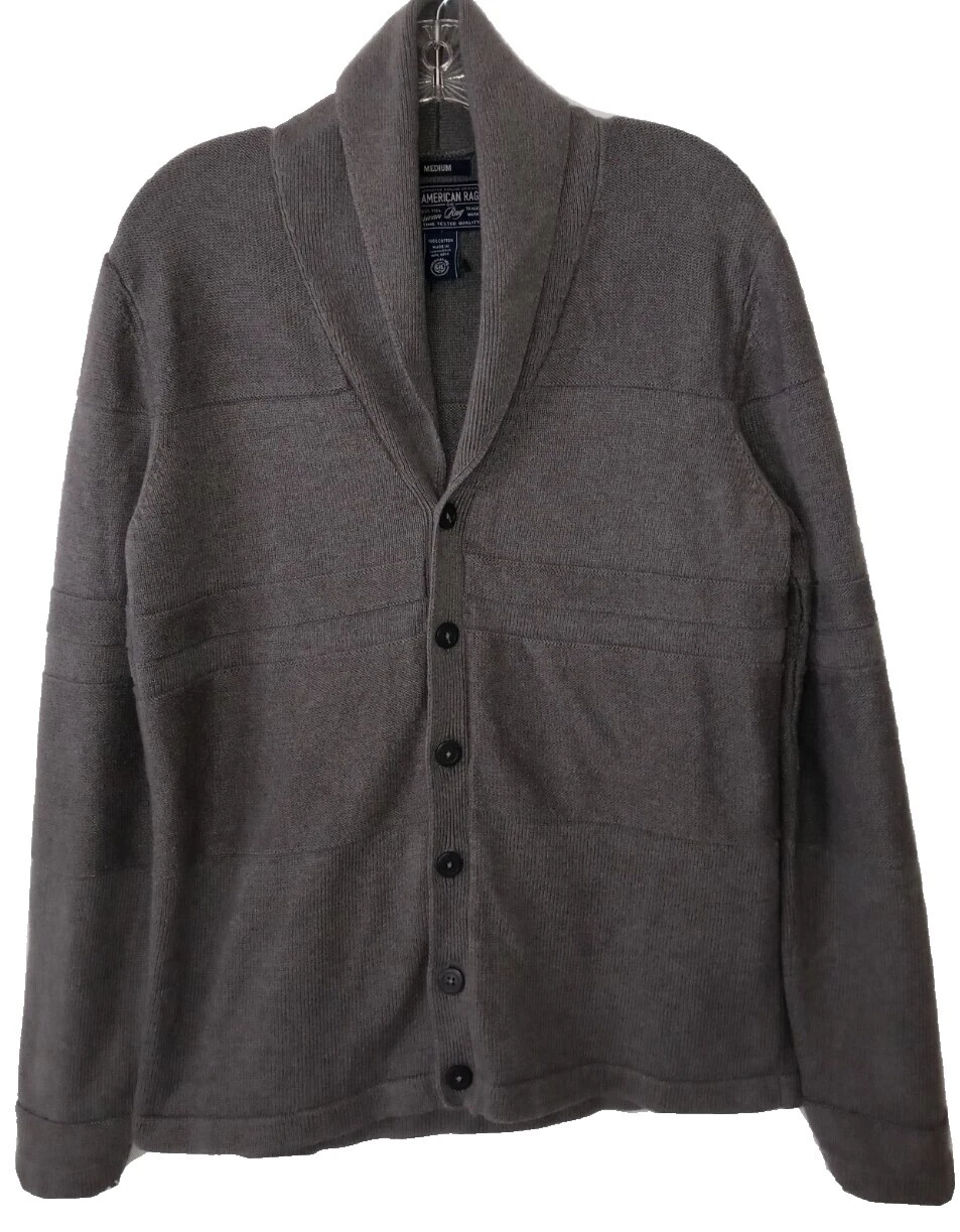 Suéteres cardigã masculinos American Rag Cie