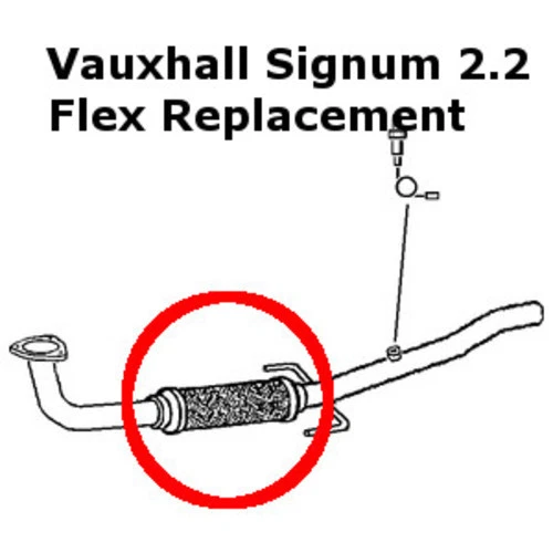 Opel Signum 2.2 2003-08 Escape Reparación Flexi Repuesto para Tubo Delantero - 55mm - Imagen 2 de 4