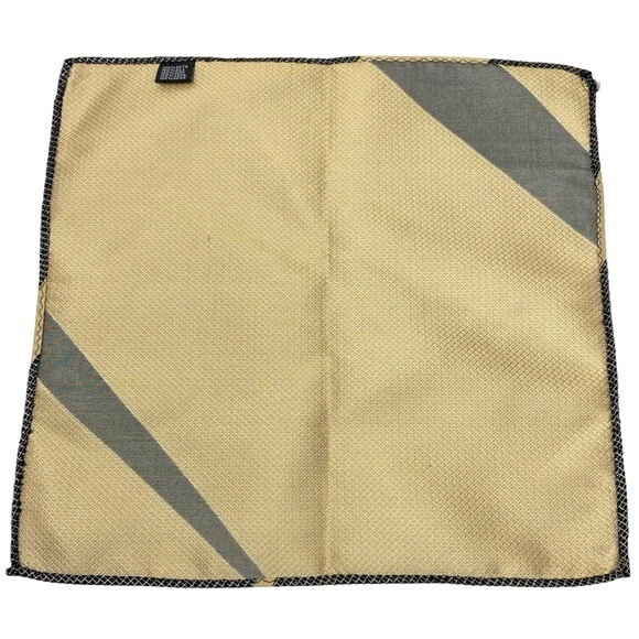 Men’s Suit Pocket Square 100% Silk Black and Tan. - Image 3 of 4
