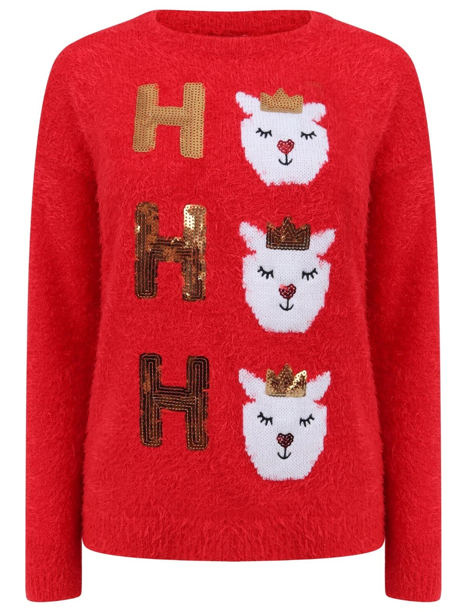 Girls light shop up christmas jumper