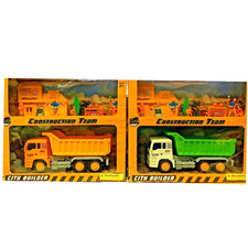 Friction Powered Dump Truck  Construction Team 1 Set Play SET Orange OR Green