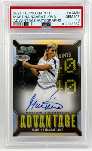 Martina Navratilova #AA-MN 2024 Topps Graphite Advantage Autograph card