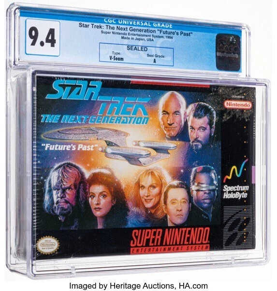 1994 SNES Star Trek: The Next Generation "Future's Past" CGC 9.4 A Sealed *READ* - Image 4 of 4