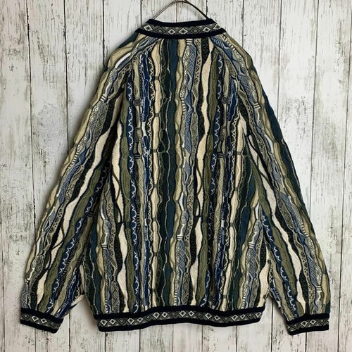 COOGI Knitted Cardigan Long Sleeve 3D Knit Size M Made in Australia F/S from JP - Picture 6 of 10