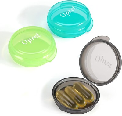Opret Tablettenbox Pillendose Klein Für Unterwegs 3 Stück, Tragbar Pillenbox ...