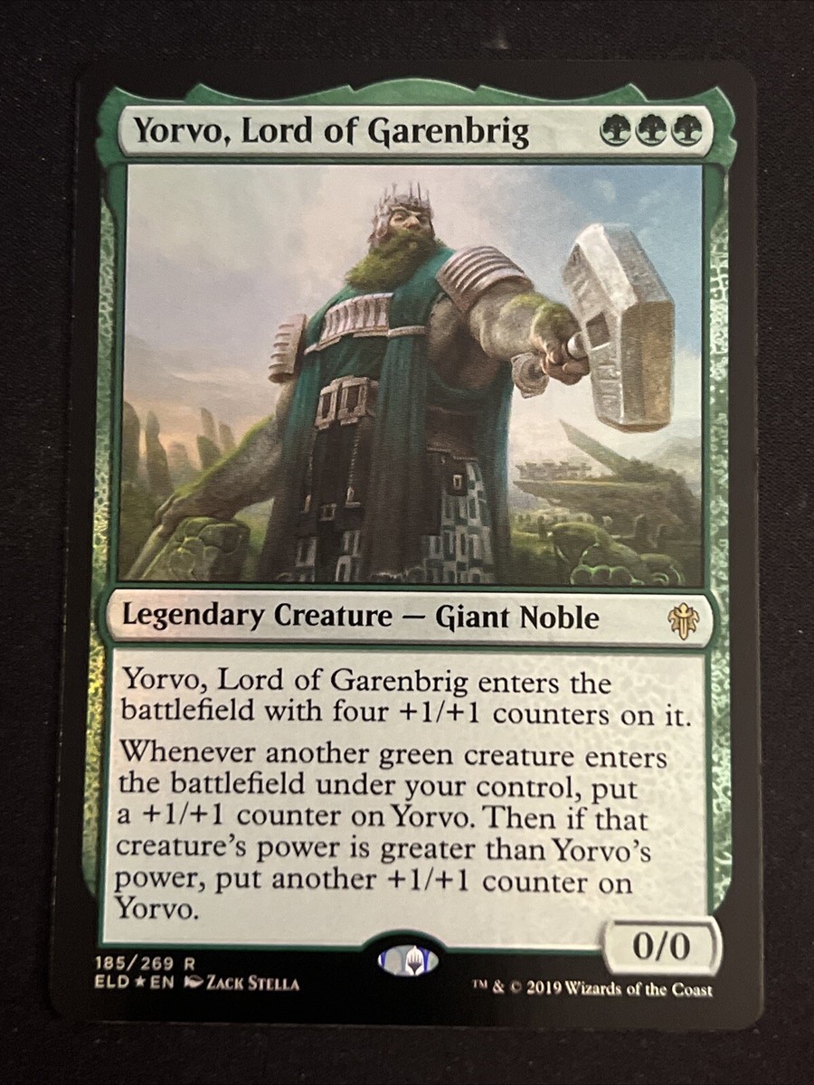1x Foil Yorvo, Lord of Garenbrig (185) Throne of Eldraine LP MTG