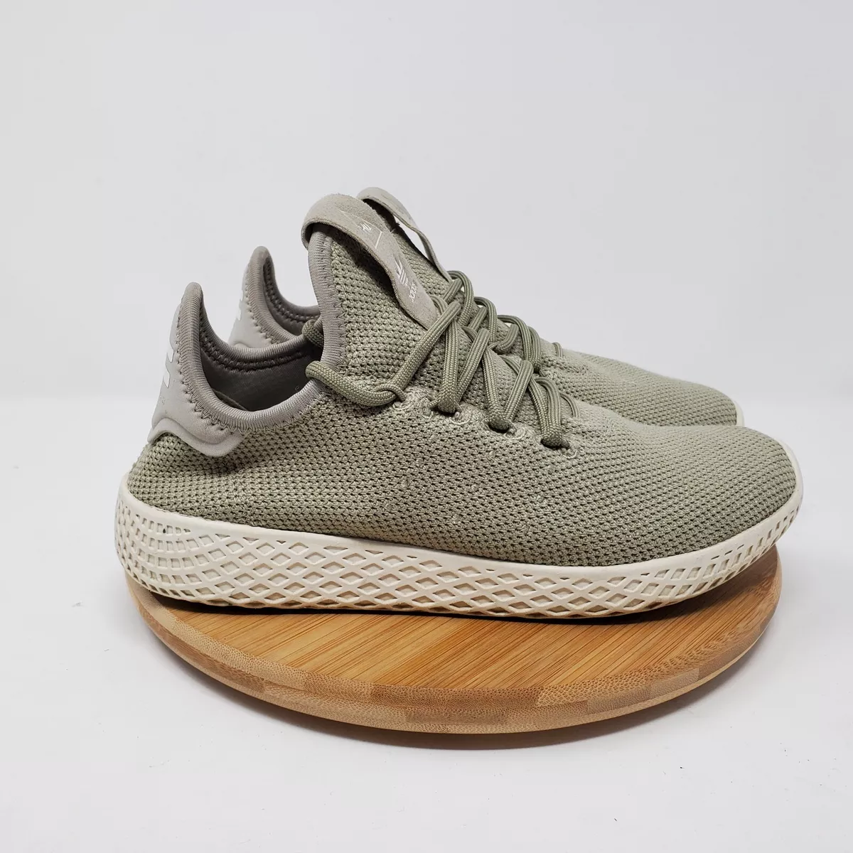 Adidas Pharrell Williams Hu J Big Kids Tech Beige Lace Up Low Shoes | eBay