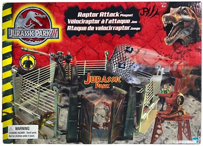 Jurassic Park III Raptor Attack Playset NEW Vtg 2001 w Alan Grant ...