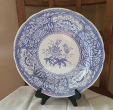 Spode Blue Room Collection Porcelain Plate Floral England Blue White 10 1/2" EC