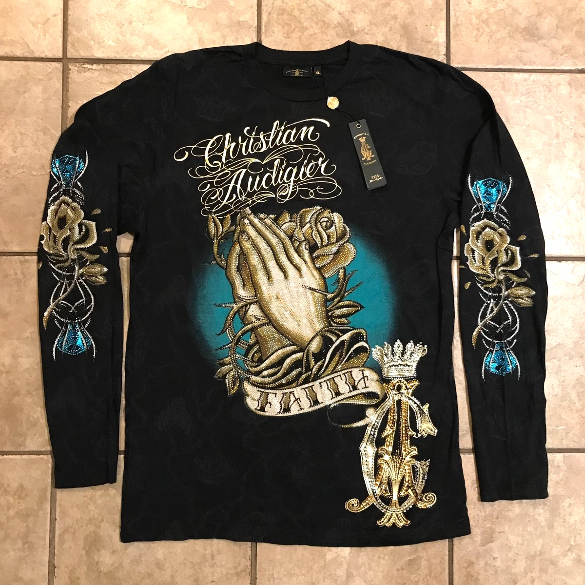 Christian Audigier Long Sleeve T-Shirts for Men for sale | eBay
