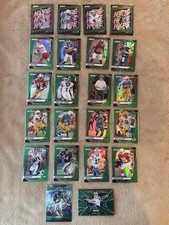 Lot of (22) 2024 Prizm Football GREEN PRIZM partial set Stars Vets Inserts Rc’s