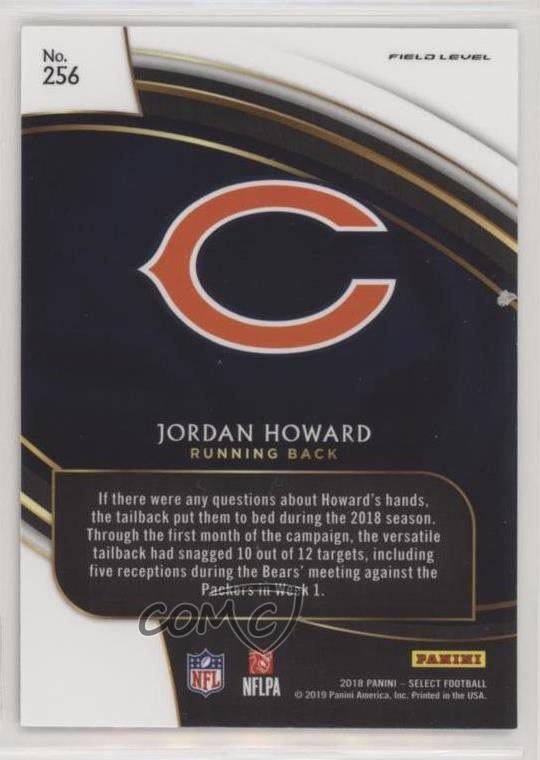 2018 Panini Select Field Level Jordan Howard #256 1h1 thumbnail 2