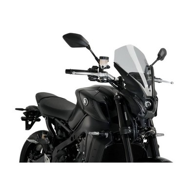 PUIG SCREEN NAKED N.G. TOURING FIT ON YAMAHA MT-09 21-23 CLEAR SMOKE