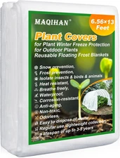 Plant Cover - 6.5 Ft X 13 Ft Plant Covers Freeze Protection, Non-Woven Winter Fr