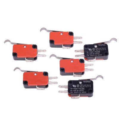 6Pcs V-154-1C25 Micro Limit Switch Momentary SPDT Snap Action (Pack of 6) CYT108