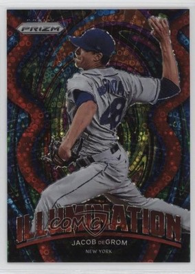 2022 Panini Prizm Illumination Red Donut Circle 42/99 Jacob deGrom #IL-1 u6m