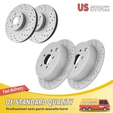 Front Rear Drilled Brake Rotors For Subaru BRZ Legacy Impreza Forester Outback