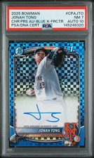 🔥2025 Bowman Chrome Auto Jonah Tong #CPA-JTO Blue X-Fractor /150 PSA 7/10🔥