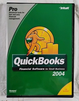 Intuit QuickBooks Pro 2004 with License for Windows 98/ME/2000/XP Used 