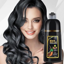 Black Hair Dye Shampoo Natural Fast Instant 3 in 1 Hair Dye Shampoo FREE US SHIP